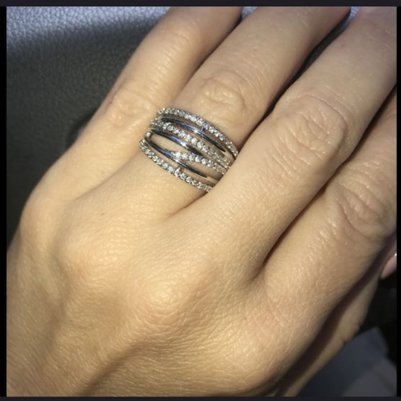 Beautiful Multilayer Diamond Statement Ring - Picture 4 of 6